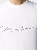 Giorgio Armani Men Asv Stretch-Viscose T-Shirt With Signature Logo