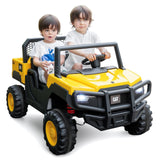 24V Ride-On Dump Truck 2-Seater with Remote Control - Yellow
