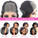 Wear and Go Glueless Wigs Human Hair Kinky Curly 4X4 Lace Front Wigs Human Hair Glueless Wig for Beginners Curly Closure Wigs Human Hair for Women 28 Inch