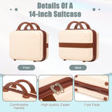 Beige 2-Piece Spinner Luggage Set with Hard Shell - Beige