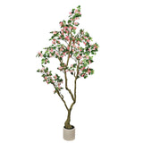 7FT Artificial Bougainvillea Tree with Realistic Flowers