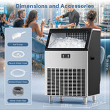 265LBS Freestanding Commercial Ice Maker