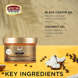 Black Castor Miracle Extra Hold Braid, Loc, Twist Gel - Tames Frizz & Controls Edges, No Parabens, No Sulfates, No Mineral Oil, No Petrolatum, Contains Black Castor & Coconut Oil, 12 Oz