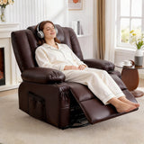 Rocker Recliner Chair with Massage and Heat for Adults,, 360°Swivel oversize recliner chair with Cup Holders, USB Charge Port, Side Pockets for Living Room,Nursery,Bedroom