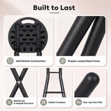 27.5" Folding Bar Stool with HDPE Seat and Carry Handle