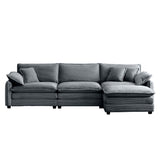 Oversize 3-Seater Sofa with Ottoman