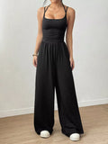 Spaghetti Strap Wide Leg Jumpsuit
