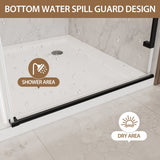 Matte Frameless Sliding Shower Door 56"-60" W x 75" H