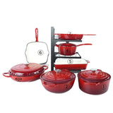 7 Pieces Cast Iron Enamel Cookware Set