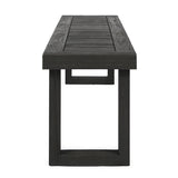 2-Piece Solid Acacia Wood Outdoor Dining Set, Sandblast Dark