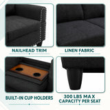69.5" x 97.5" L-Shaped 2 Pieces Sectional Sofa