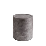 Modern Faux Concrete Round Corner Accent Table
