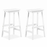 29" Saddle Seat Counter Height Stool Set of 2 with Footrests