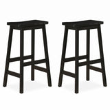 29" Saddle Seat Counter Height Stool Set of 2 with Footrests