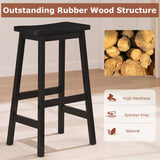 29" Saddle Seat Counter Height Stool Set of 2 with Footrests