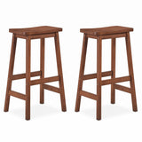 29" Saddle Seat Counter Height Stool Set of 2 with Footrests