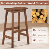 29" Saddle Seat Counter Height Stool Set of 2 with Footrests