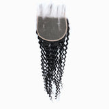 StariaHair 12-20 Inch 5"x5" Deep Wave Transparent Lace Closure #1B