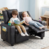 2-Seater Kids Recliner Double Toddler Sofa Chair with 2 Cup Holders
