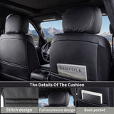 Umbrauto Car Seat Covers for Dodge RAM, Premium Nappa Waterproof Leather Seat Cushion Fits 2009-2026 RAM 1500/2500/3500 Crew Quad Mega Cab with Flat Bench,Full Set, Black