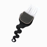 StariaHair 14-20 Inch Transparent Lace Closure Body Wave 4"x4" #1B