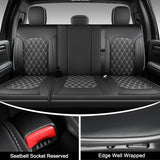 Umbrauto Seat Cover for Chevy Silverado/GMC Sierra 1500 2007-2013&2019-2026,3D Laser-Scan Custom Fit 2500/3500HD 2020-2026 Crew/Double Cab, Nappa Leather, Waterproof, Full Coverage, Airbag Compatible,Gray