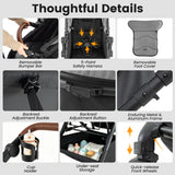 2-in-1 Convertible Baby Stroller with Car Seat Adapters