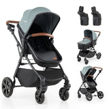 2-in-1 Convertible Baby Stroller with Car Seat Adapters
