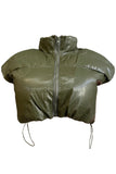 Vegan Leather Puffer Vest