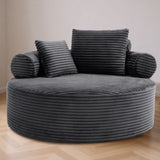 Round Sofa Bed with Memory Foam Sectional Couches