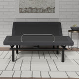 Adjustable Queen Bed Base with Voice Command and LED Lights - Black