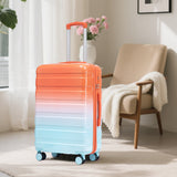 3-Piece Spinner Wheel Luggage Set with Silent Wheels - Blue Red