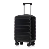 ABS Spinner Wheel Luggage Set with Combination Lock - Black