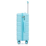 HIFINE Tourist 3-Piece ABS Spinner Wheel Luggage Set (Blue)