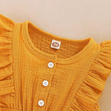 2Pc Summer Newborn Baby Girls Romper Headband Ruffles Sleeveless Clothes - Ruffle Romper Baby girl clothes