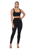 2PC Crop Tank Top Legging Set