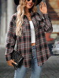 Oversized Plaid Button-Up Shirt