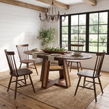 Extendable Round Dining Table for 4-6