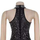 Sparkling Rhinestone Cutout Jumpsuit