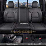 Umbrauto Car Seat Covers for Dodge RAM, Premium Nappa Waterproof Leather Seat Cushion Fits 2009-2026 RAM 1500/2500/3500 Crew Quad Mega Cab with Flat Bench,Full Set, Black