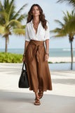 Button-Down Shirt & Straight Skirt Two-Piece Set
