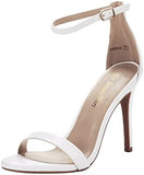 Women's Floral Ankle Strap Stiletto Heeled Sandals – Open Toe Dressy Party Shoes