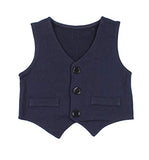 stylesilove Infant Toddler Baby Boys Blue Romper, Pants, Vest and Hat 4-Piece Gentlemen Formal Wear Clothing Set
