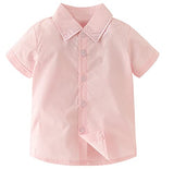 stylesilove Toddler Boys Classic Button Down Shirt and Shorts, Suspenders, Bowtie 4pcs Gentleman Suit Cotton Overalls Outfit