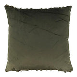 Fennco Styles Striped Faux Fur Decorative Filled Throw Pillow 18" W x 18" L – Black Plush Cushion for Couch, Bedroom, Living Room and Office Décor