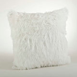 Fennco Styles Faux Fur Filled Decorative Throw Pillow 20" W x 20" L – Grey Cushion for Home, Couch, Bedroom, Office Décor and Special Occasion