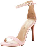 Women's Floral Ankle Strap Stiletto Heeled Sandals – Open Toe Dressy Party Shoes