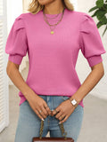 Mandy Mock Neck Puff Sleeve Sweater