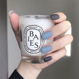 Fashionable Blue and Graffiti Pattern Fake Nails