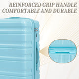 HIFINE Tourist 3-Piece ABS Spinner Wheel Luggage Set (Blue)